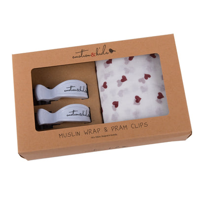 Muslin Wrap & Pram Clips Set