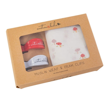 Muslin Wrap & Pram Clips Set