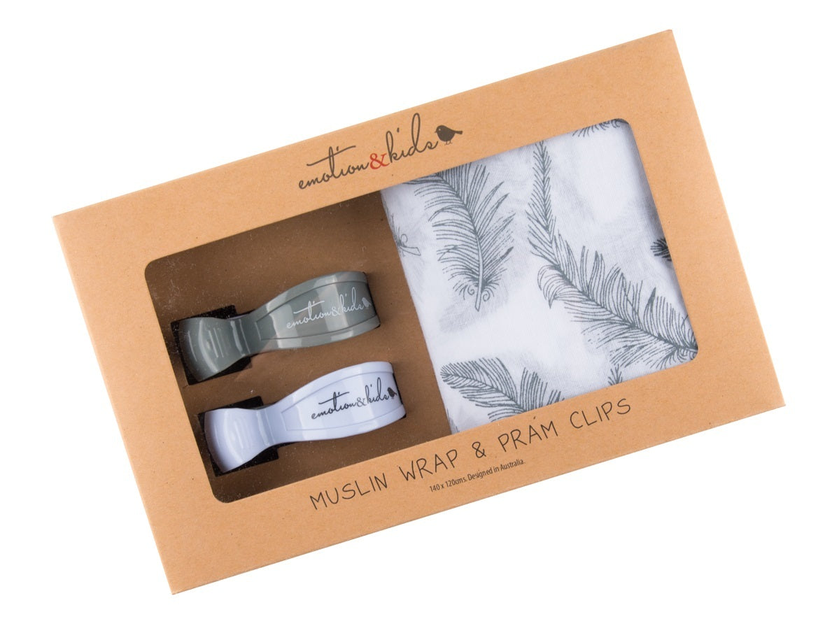 Muslin Wrap & Pram Clips Set