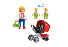 Mother with Twin Stroller 5573