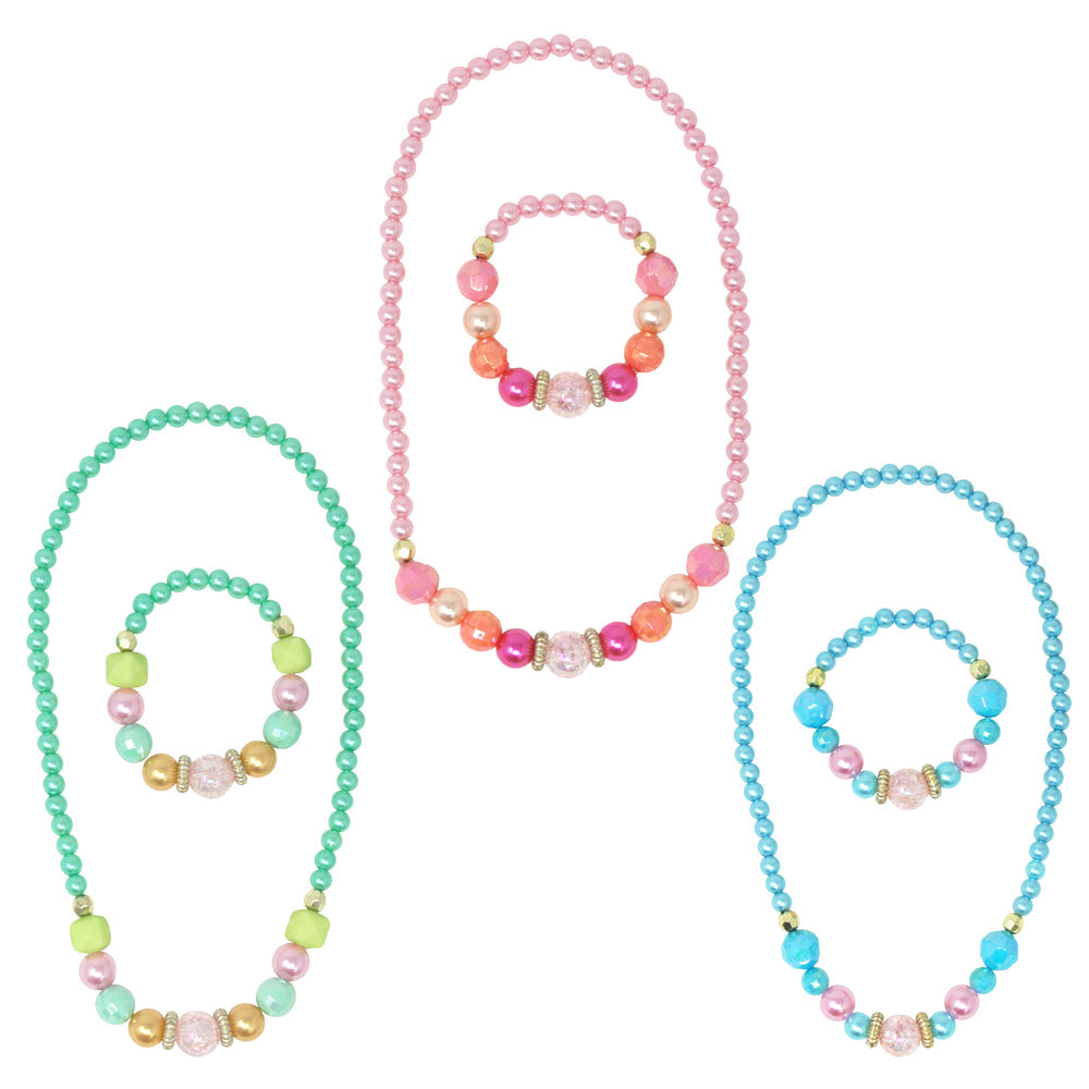 Pearlescent Necklace & Bracelet set