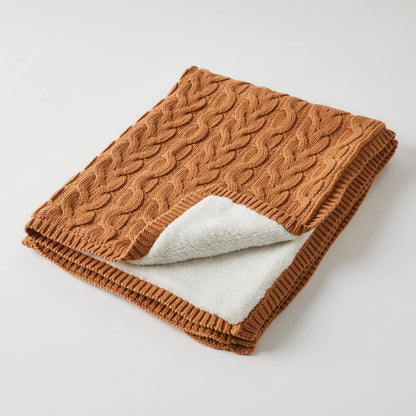 Aurora Cable Knit Baby Blanket