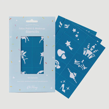 Face Paint and Makeup Stencils - Teal (40 Stencils)