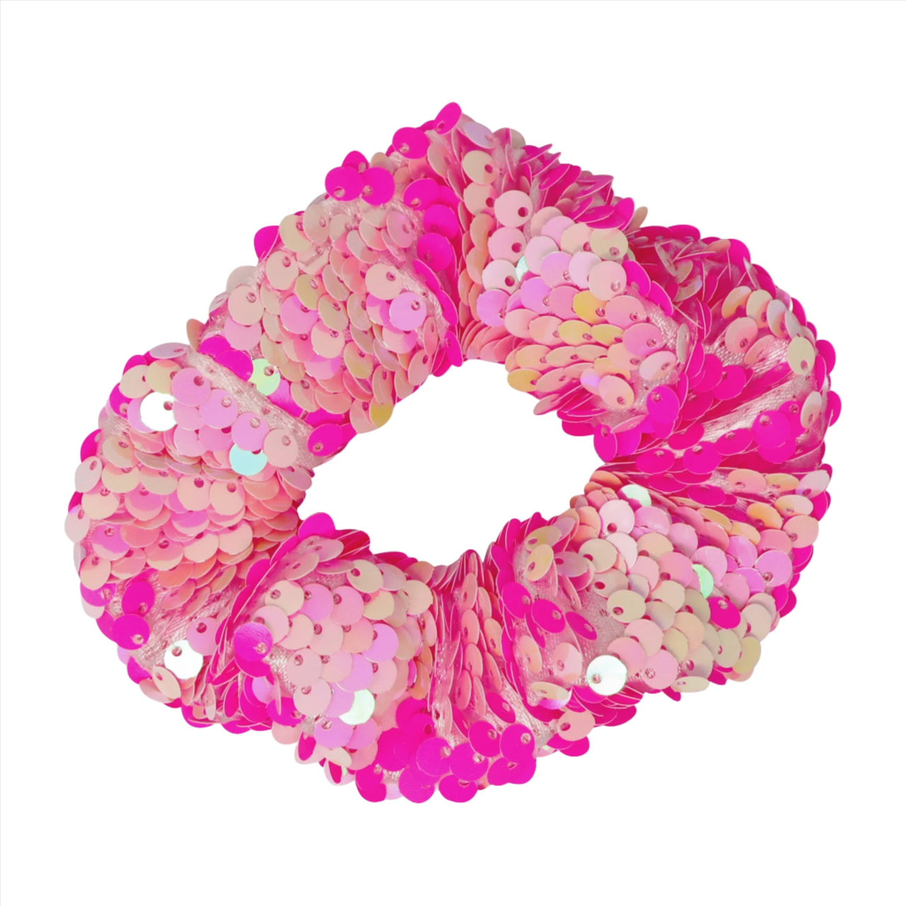 Pink Sequin Hair Scrunchie