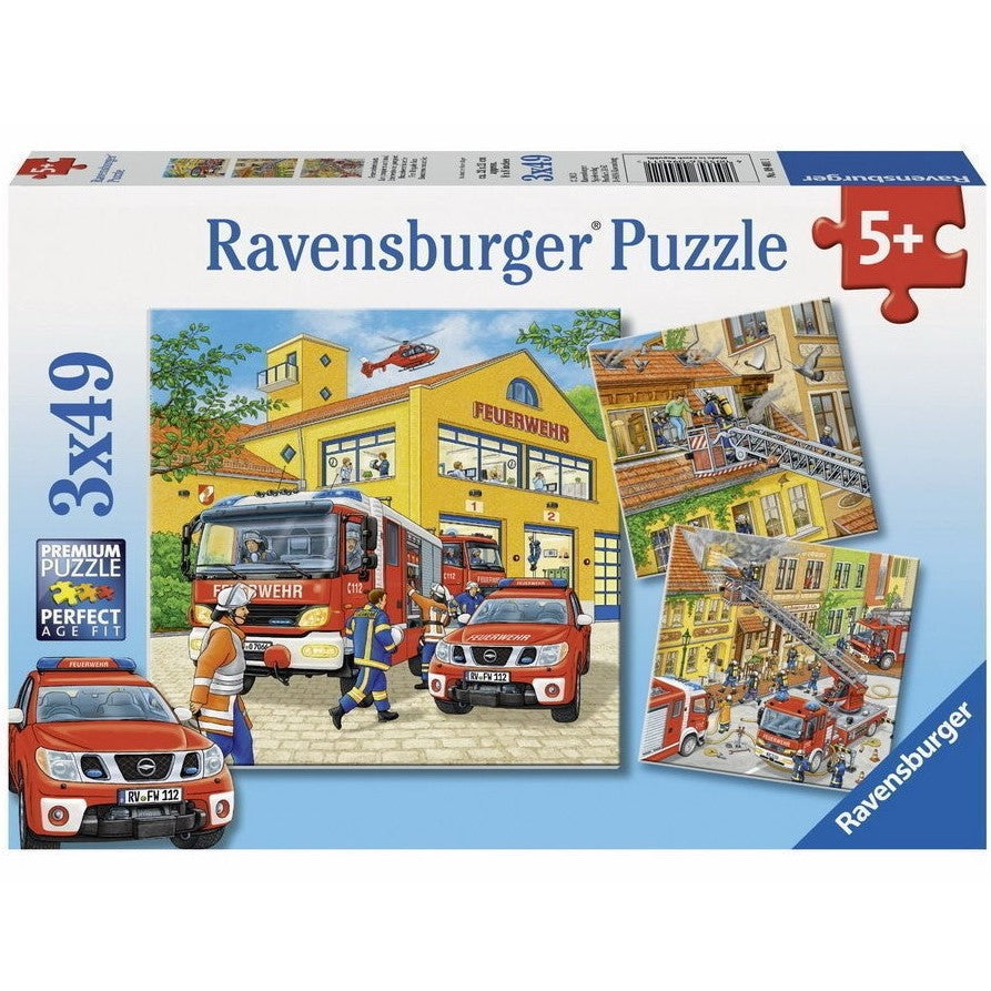 3 x 49 pc Puzzle - Fire Brigade Run