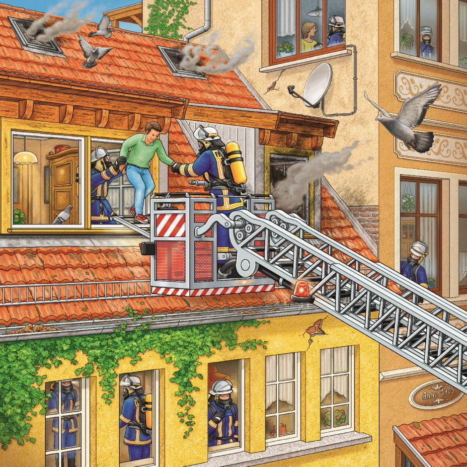 3 x 49 pc Puzzle - Fire Brigade Run