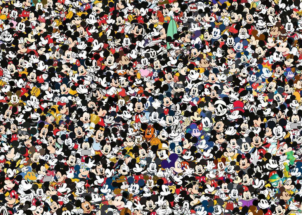 1000 pc Puzzle - Challenge Mickey