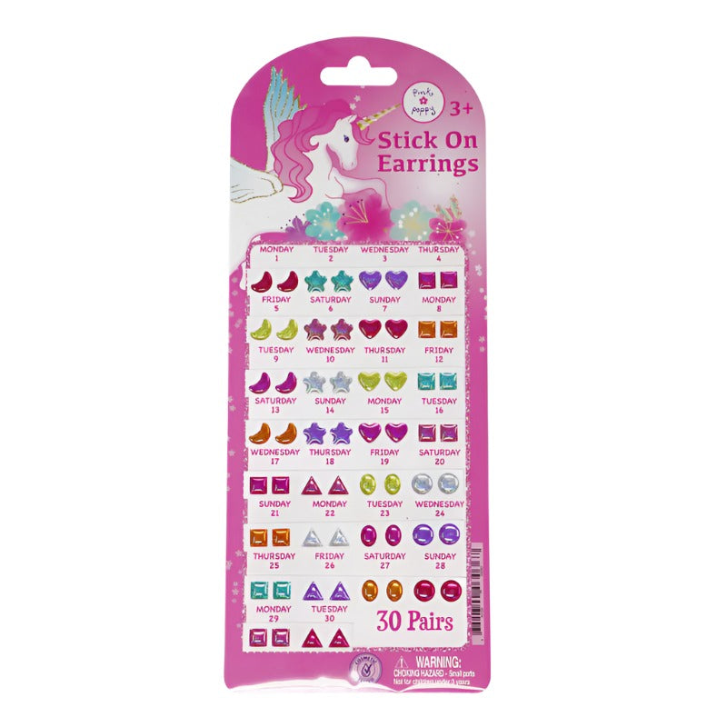 30 Pairs Dreamy Unicorn Stick on Earrings