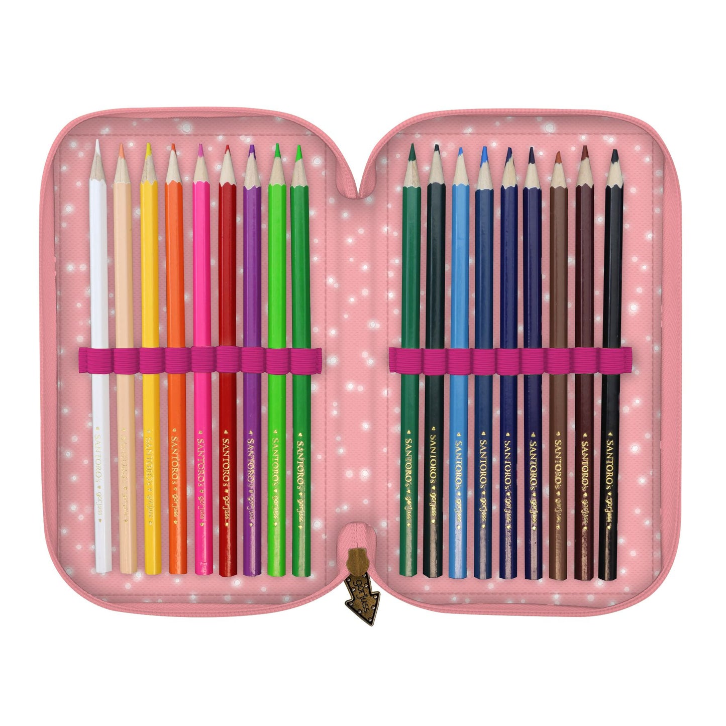 Gorjuss Triple Zip Filled Pencil Case