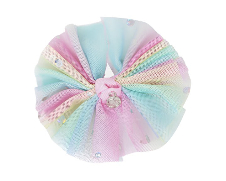 Rainbow Fantasy Tulle Hair Bow