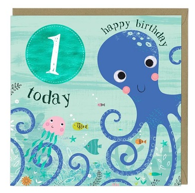 Whistlefish Age Card with foil - Jungle