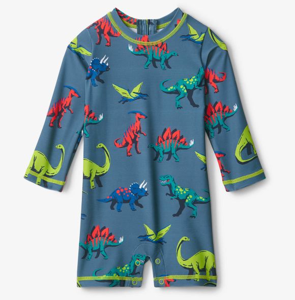 Dangerous Dinos One-piece Rashguard Swimsuit