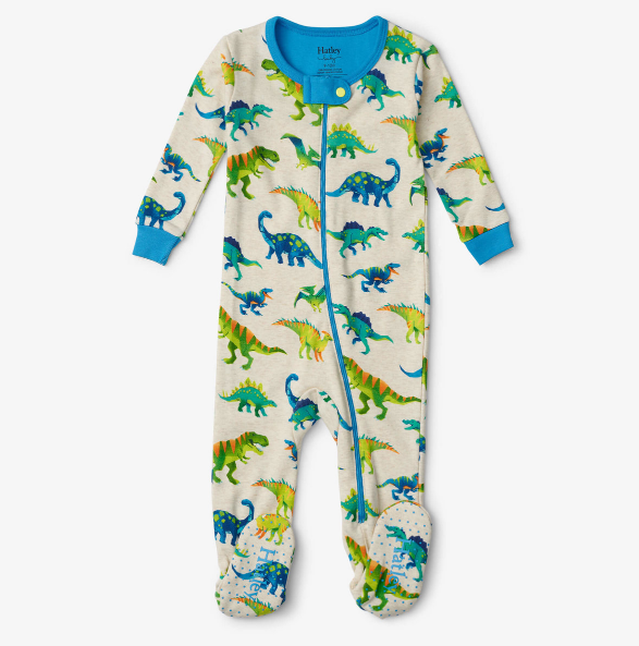 Colourblock Dino Footed Coverall