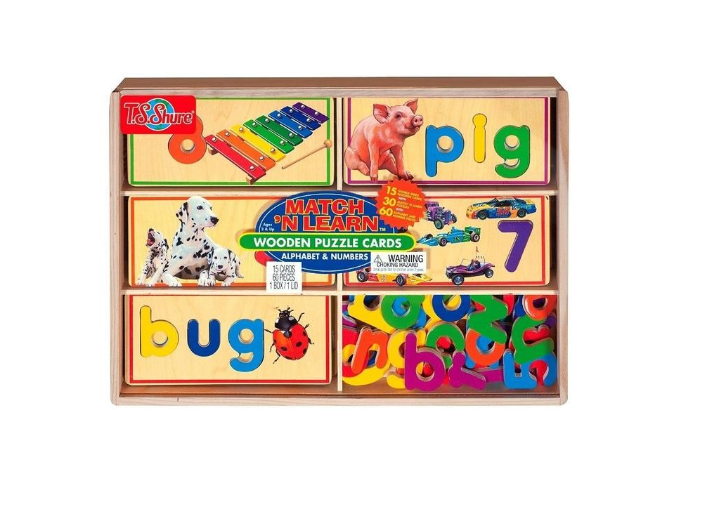 Match n Learn Wooden Puzzle Cards
