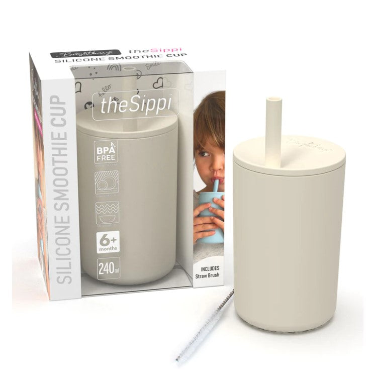 Silicone Smoothie Cup with Stopper Straw