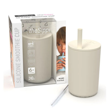 Silicone Smoothie Cup with Stopper Straw
