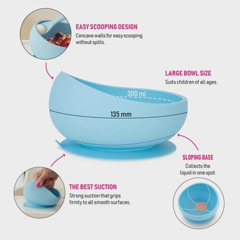 Silicone Suction Bowl Set with Two Spoons