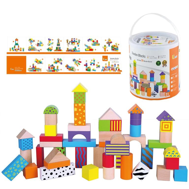 Coloured Pattern Blocks 50pcs