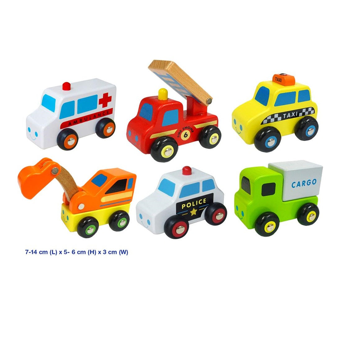 Mini Vehicles Set - 6pcs