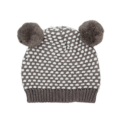 Arkie Waffle Knit Pom Pom Baby Hat