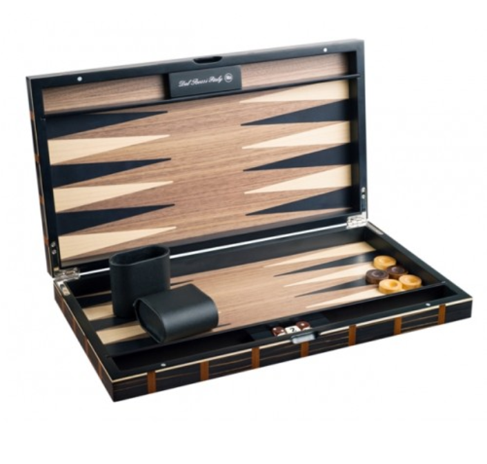 Backgammon Set Luxury Mosaic 18" Wood Veneer