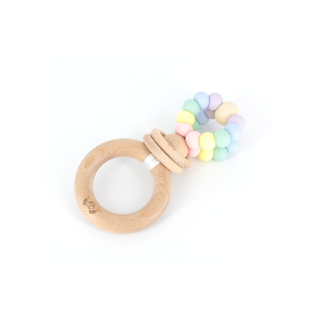 Lluie Teething Ring Pop Rattle