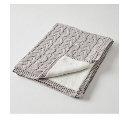 Aurora Cable Knit Baby Blanket