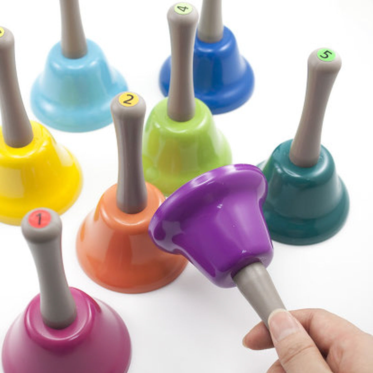 Rainbow Music Hand Bells - 8 pc