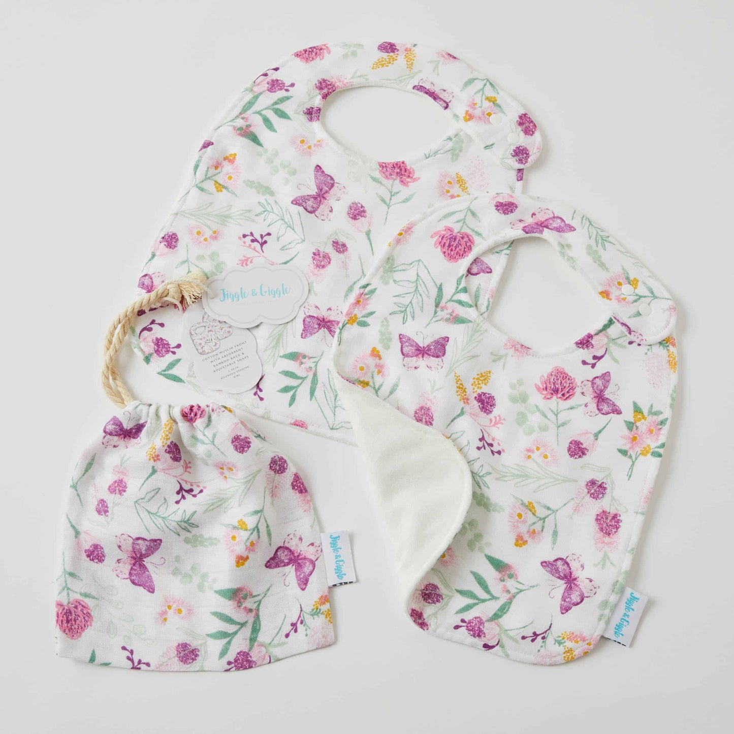 Muslin Bibs 2 pack - Assorted