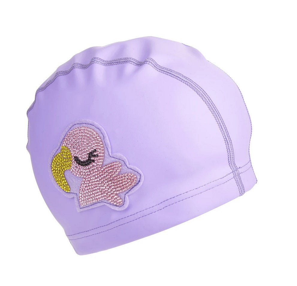 Swim Cap Purple Flamingo