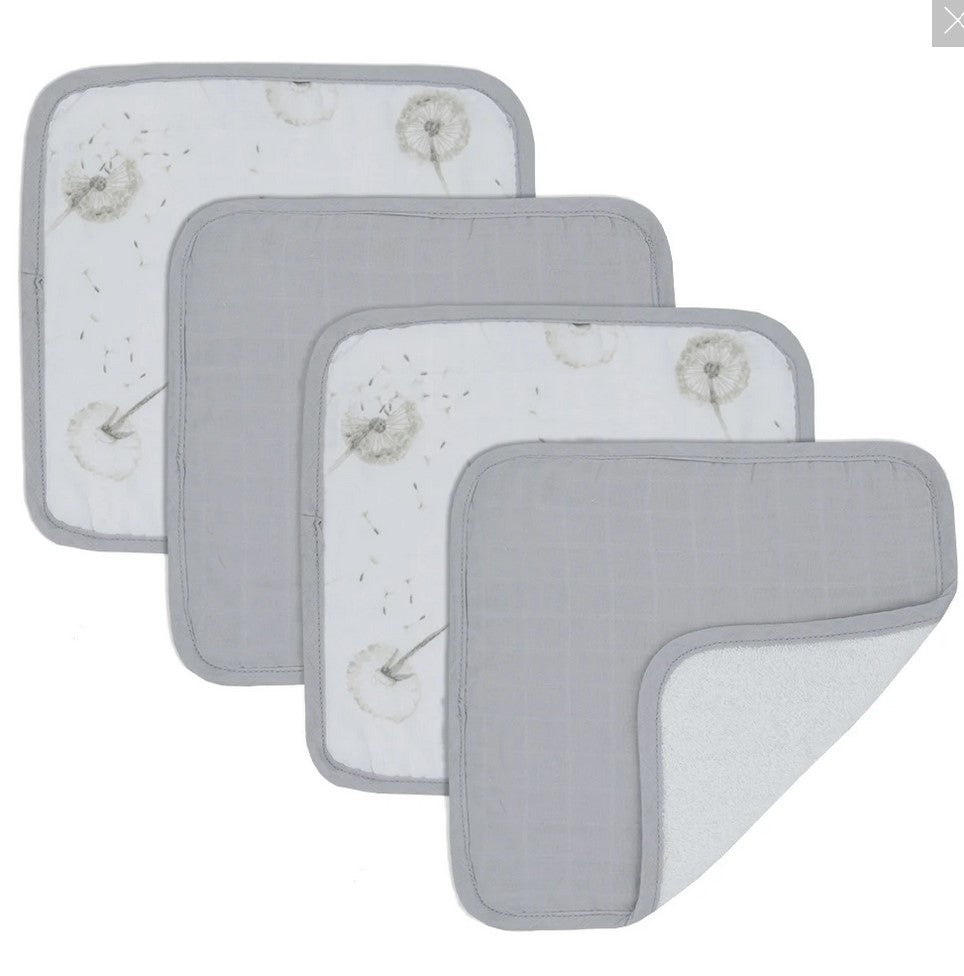 Wash Cloths - 4 pk assorted