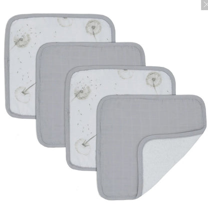 Wash Cloths - 4 pk assorted
