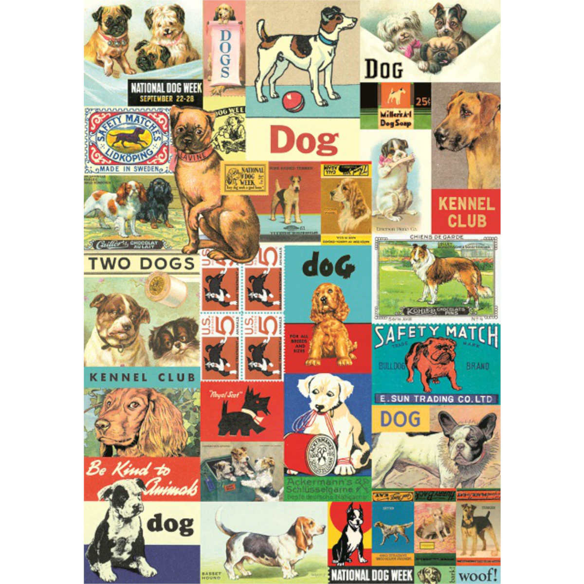 1000 pc Vintage Puzzle - Vintage Dog