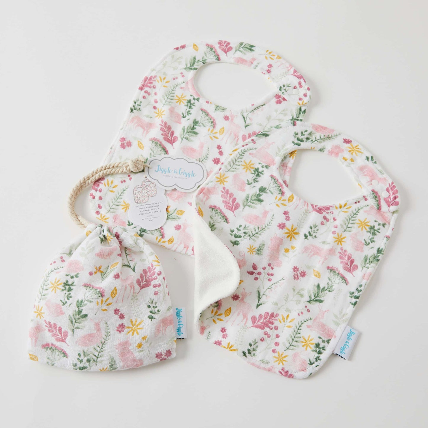 Muslin Bibs 2 pack - Assorted