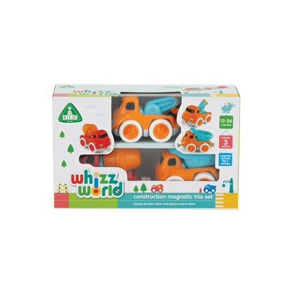 Whizz World Construction Magnetic trio set