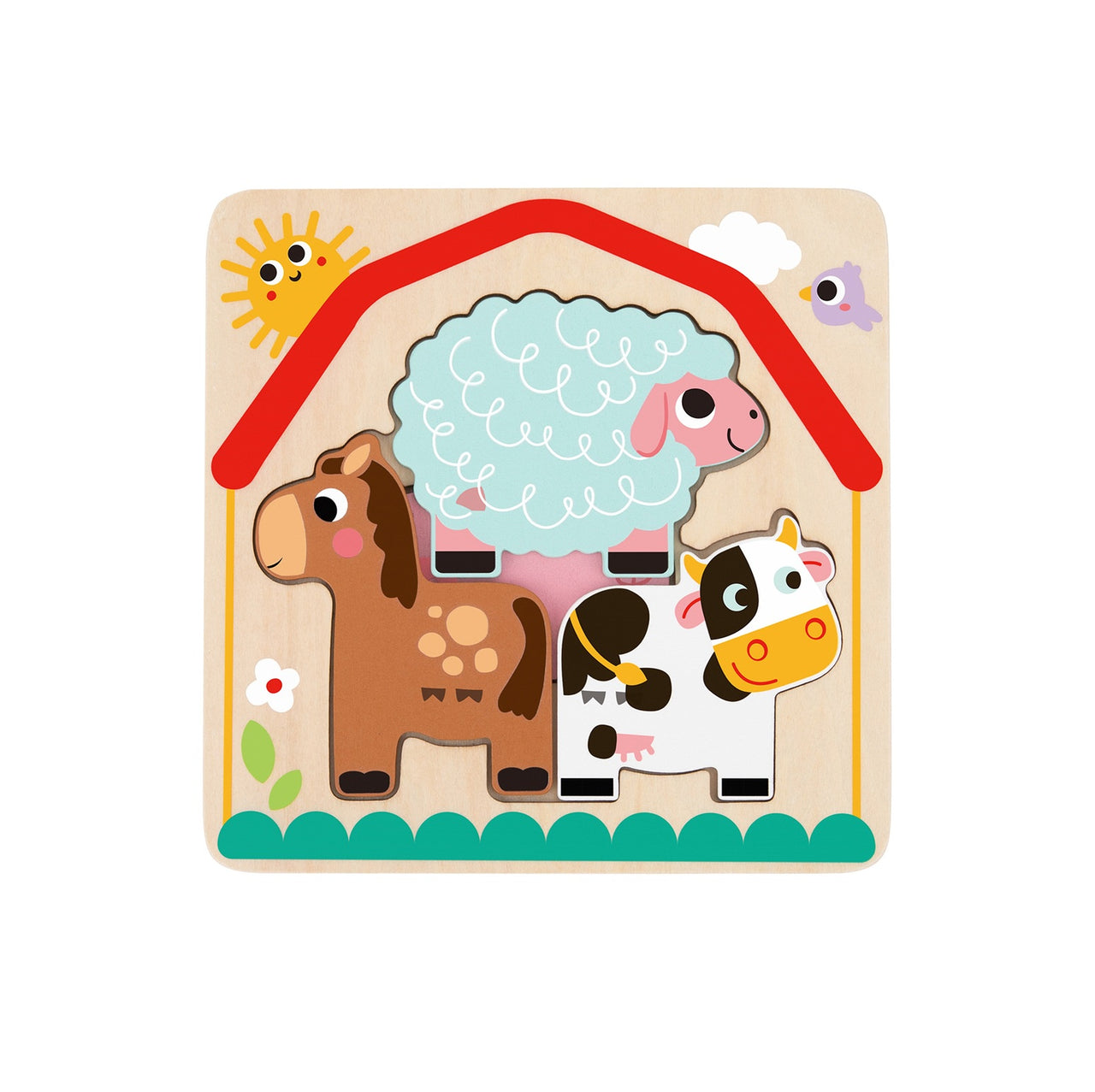 Multi-Layered Farm Animal Puzzle