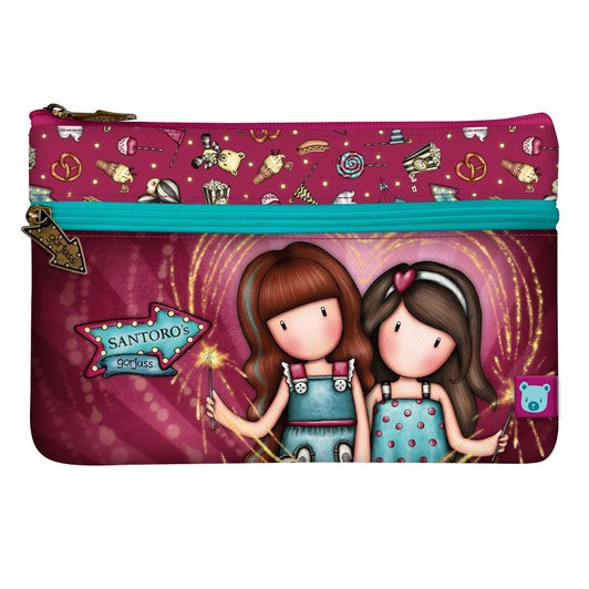 Gorjuss Flat Pencil Case with Pocket