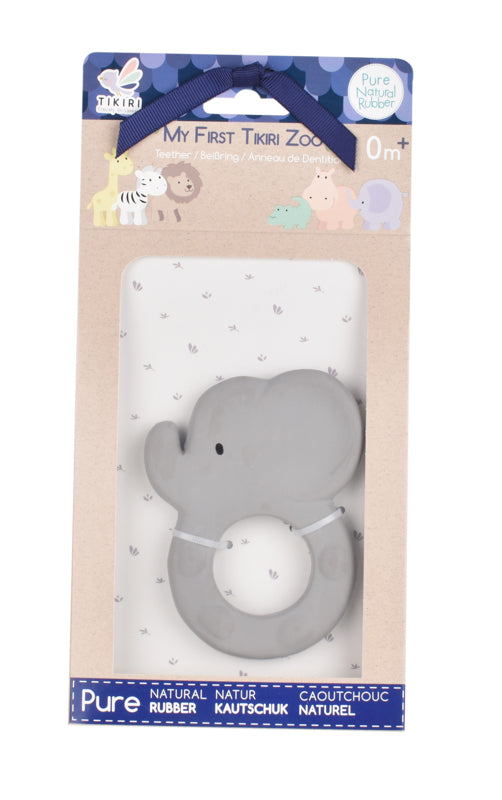 Flat Animal Teether - Natural Rubber
