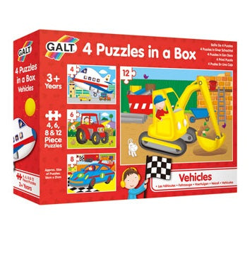 4 Puzzles in a Box - Vehicles