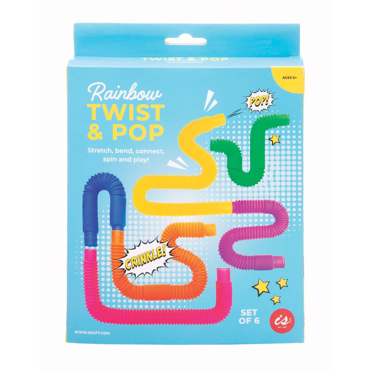 Rainbow Twist & Pop Tubes (set of 6)