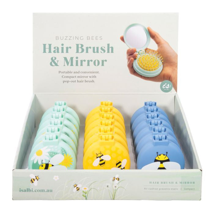 Buzzing Bees Hairbrush & Mirror