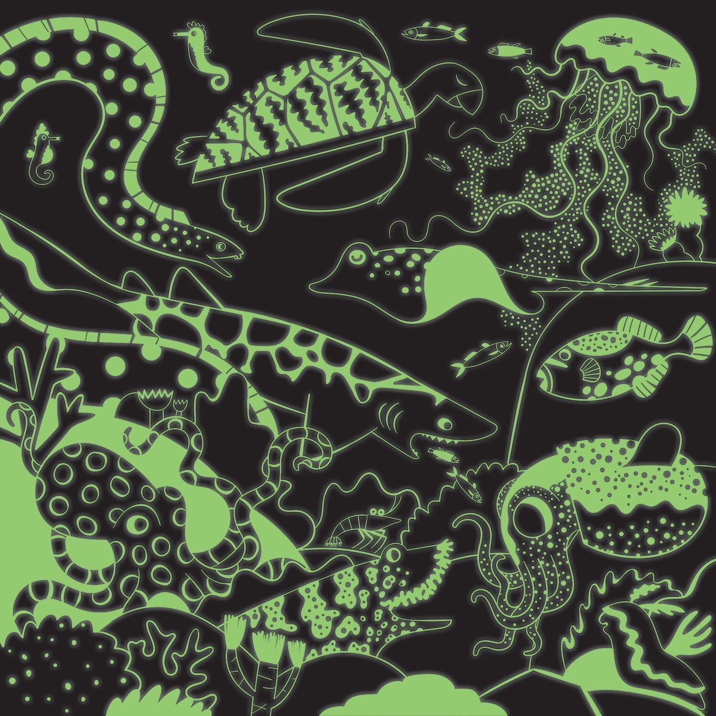 500 pc Glow in the Dark Puzzle - Ocean Illuminated