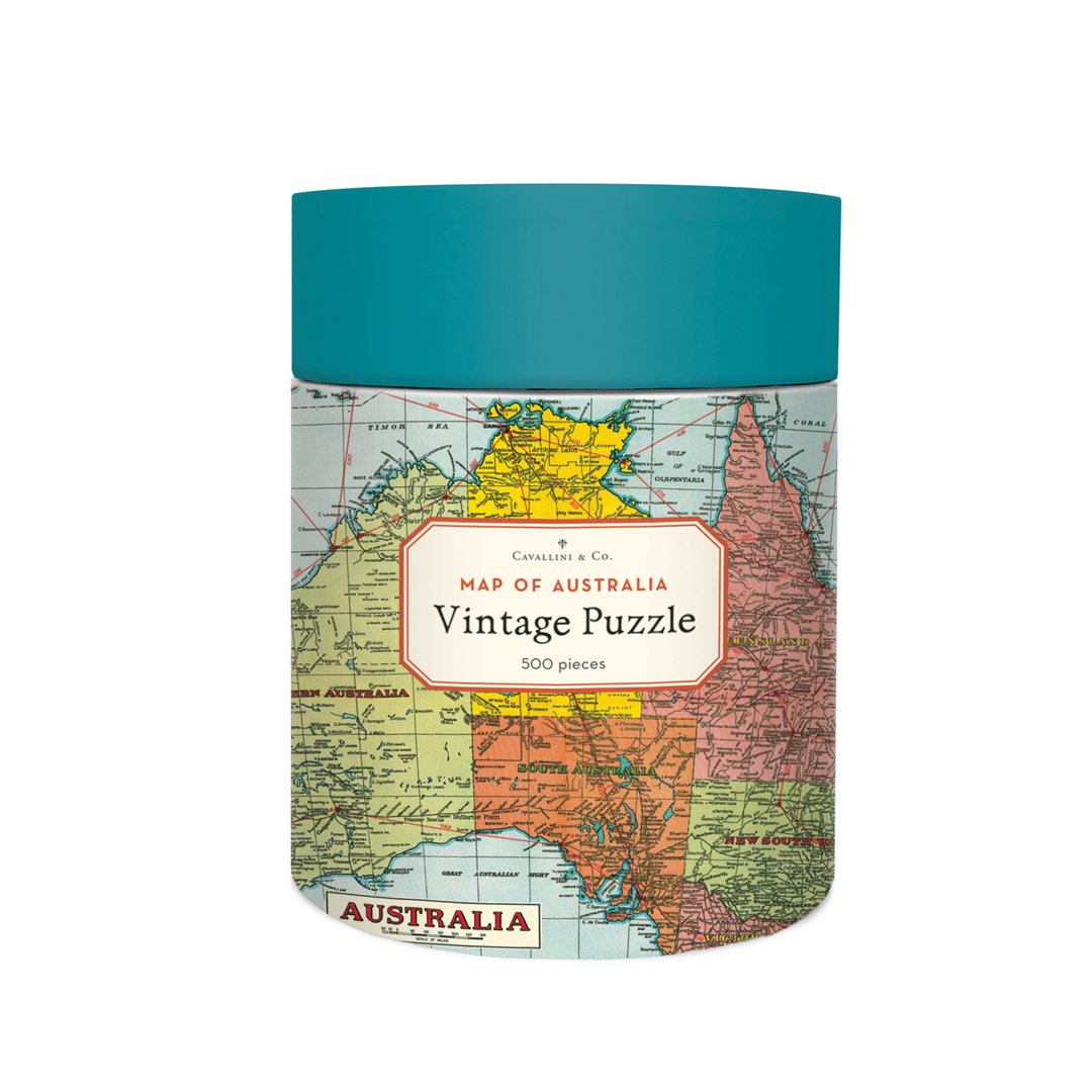 500 pc Vintage Puzzle - Map of Australia