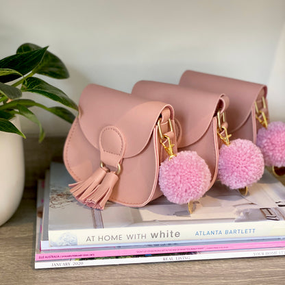 Milly Small Shoulder Bag with Pom Pom