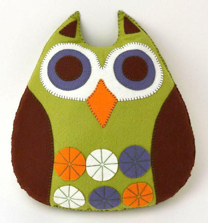 Felt Sewing Kit - Retro Owl Cushion