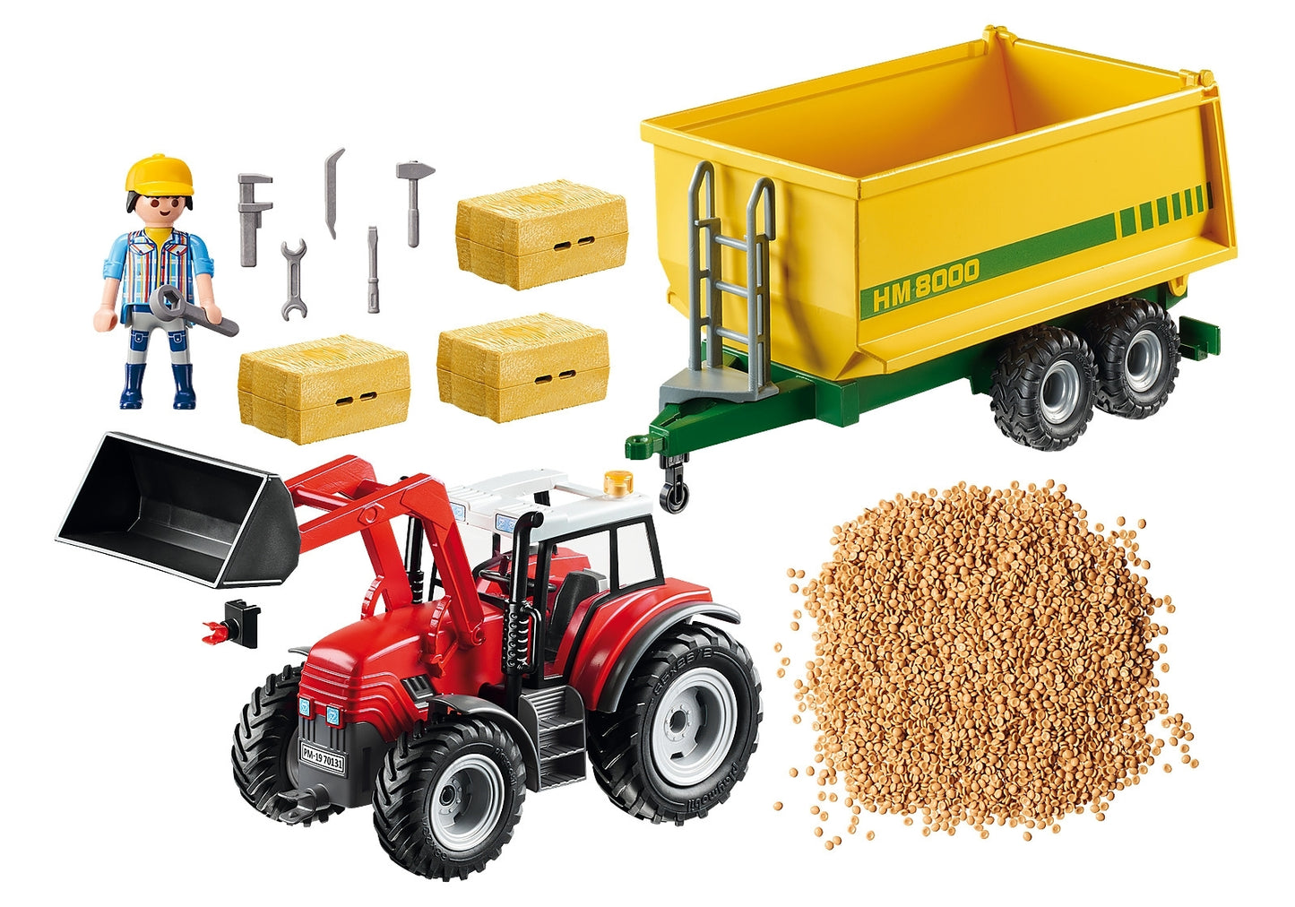 Country - Tractor with Feed Trailer 70131