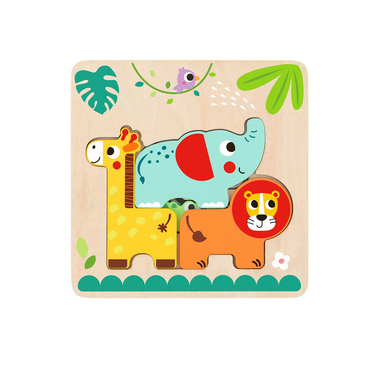 Multi-Layered Jungle Animal Puzzle