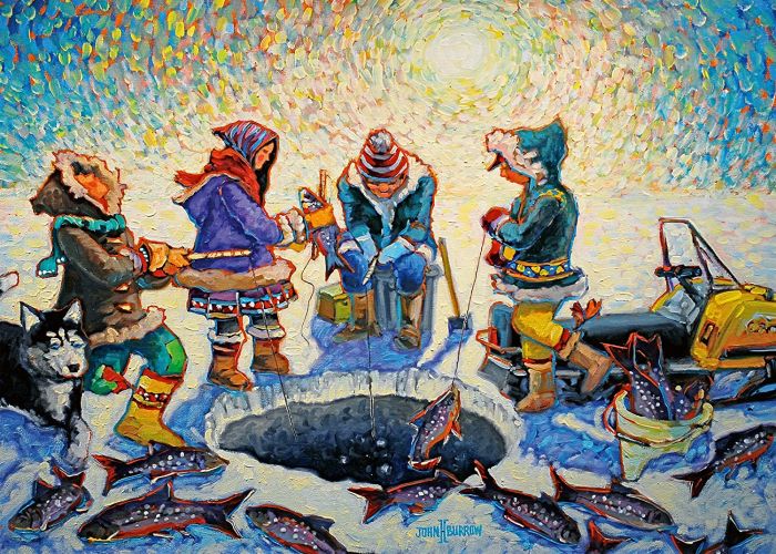 1000 pc Puzzle - Ice Fishing (Canadian Collection)