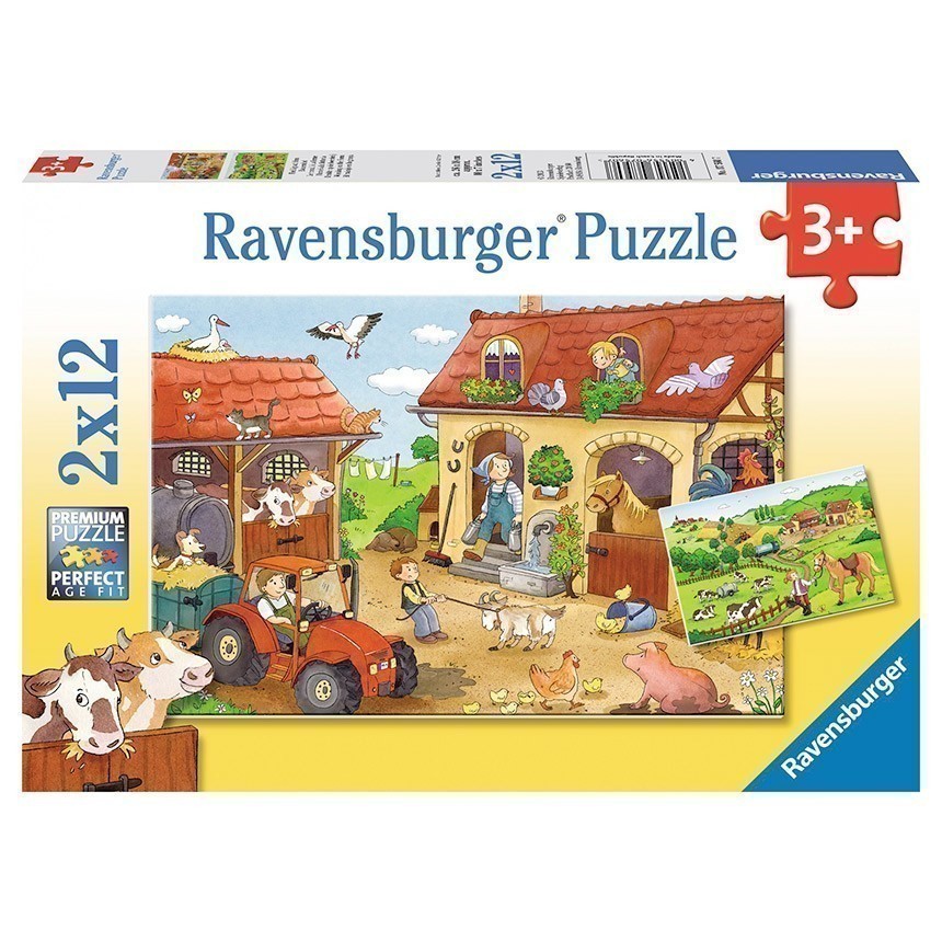 2 x 12 pc Puzzle - Working on the Farm