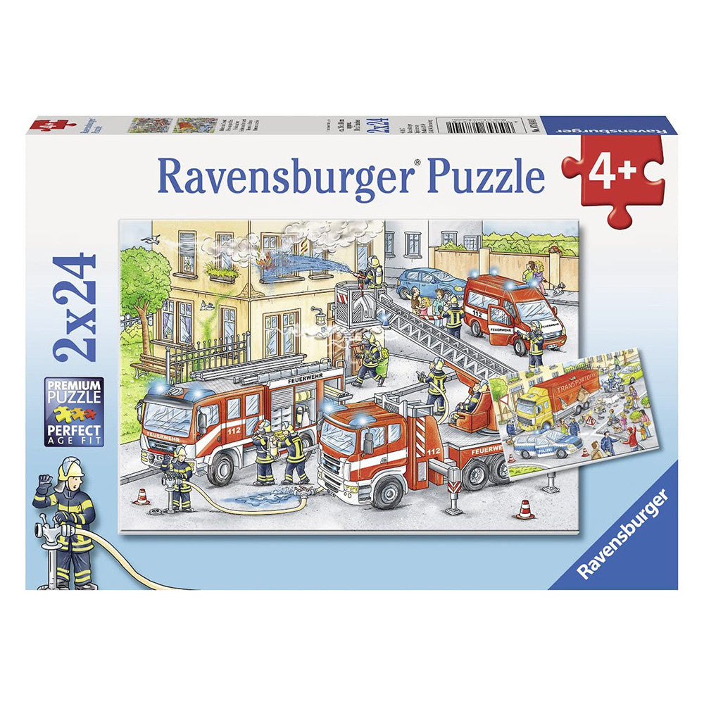2 x 24 pc Puzzle - Heroes In Action